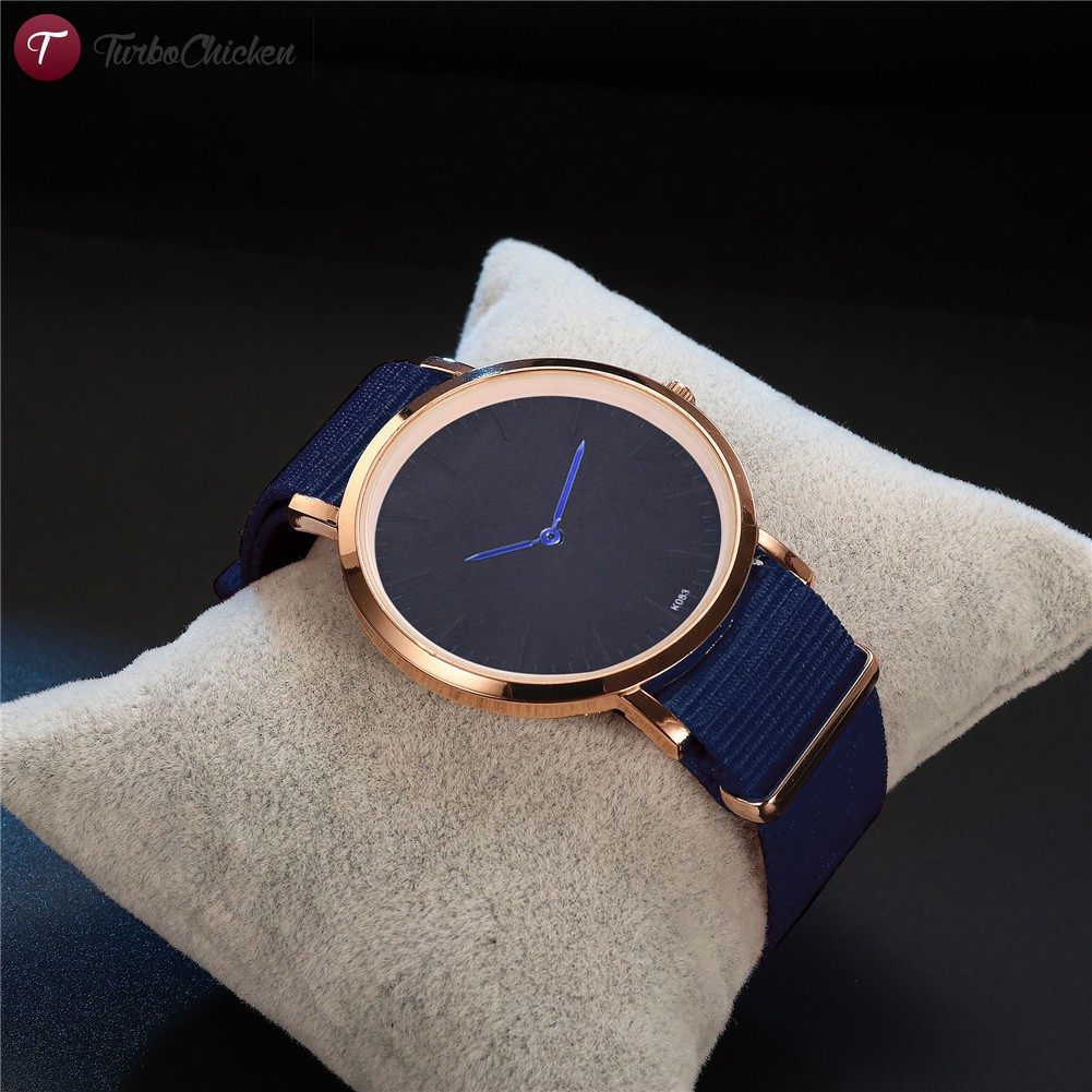 #Đồng hồ đeo tay# Women Watches Nylon Canvas Strap Quartz Watch Casual Fashion Couple Watches