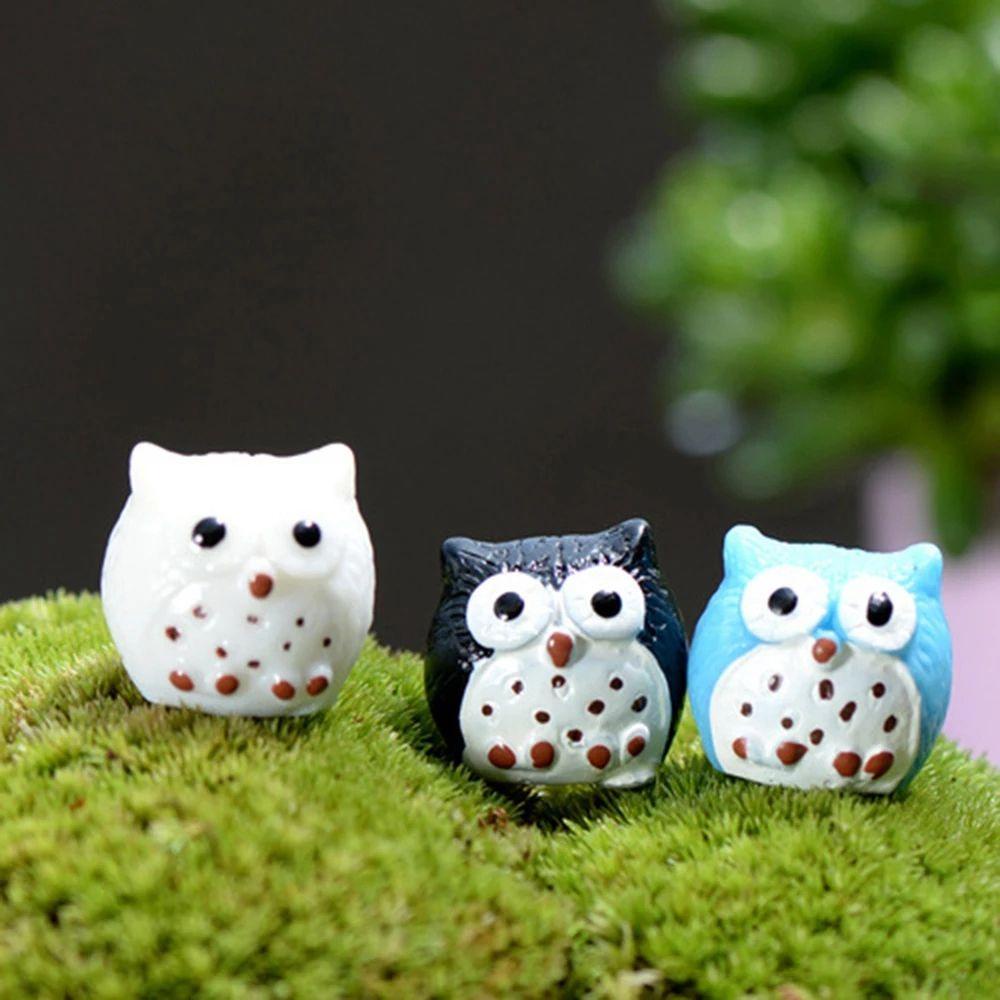 Set 5 Tượng Chim Cú Mini Trang Trí Đáng Yêu