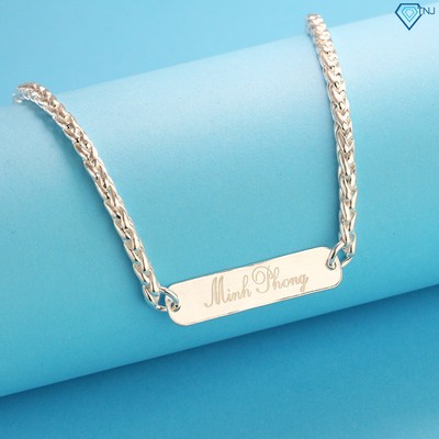 Vòng cổ bạc khắc tên cho bé DTA0008 Trang Sức TNJ