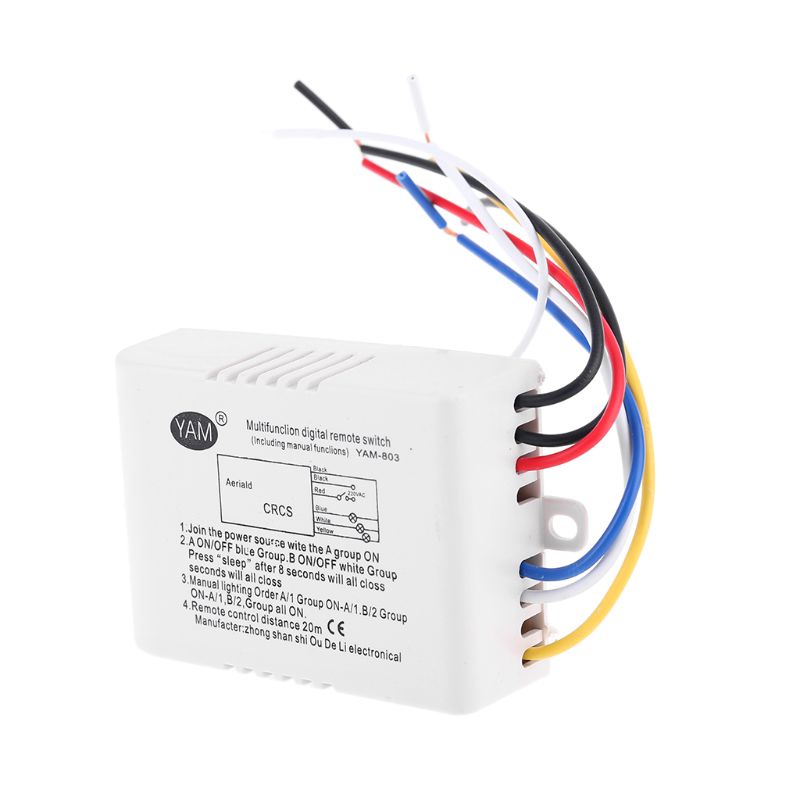 Bảng Công Tắc Điều Khiển Đèn Trần 3 Chiều Không Dây 220V Cho Đèn Led Thông Minh