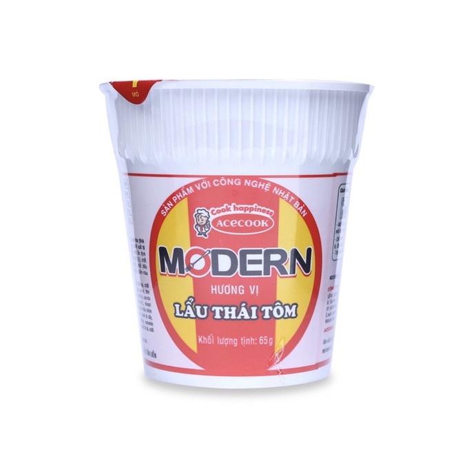Thùng mì Modern lẩu Thái tôm 24ly x 65g