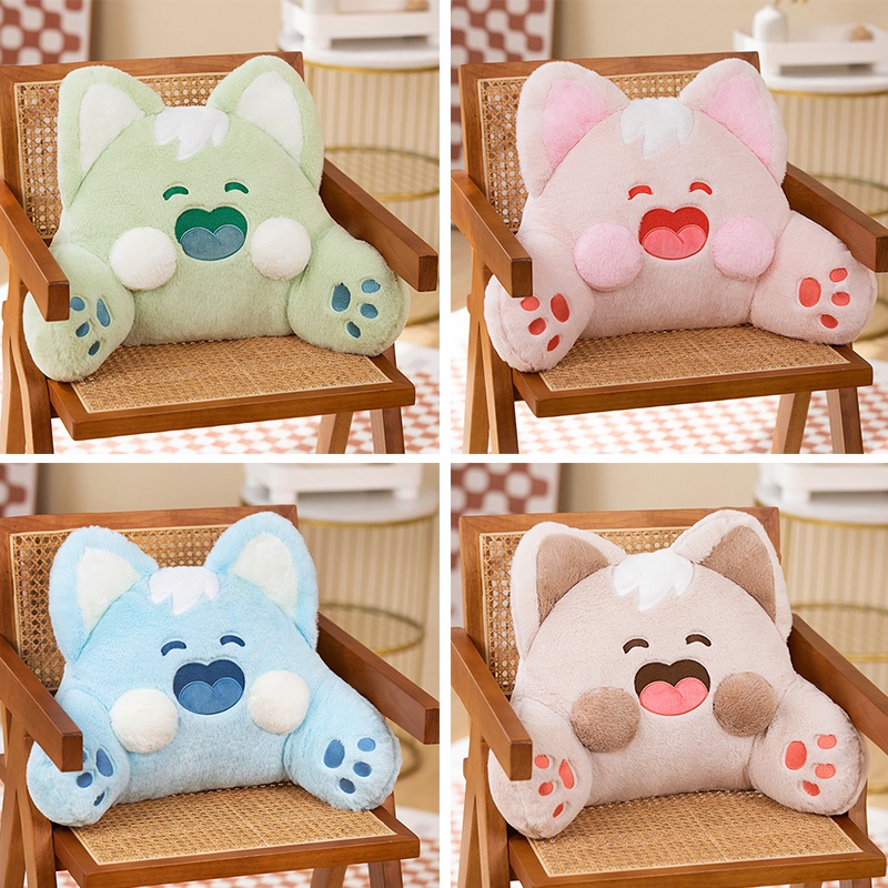 Gối Tựa Lưng Hình Chú Mèo Doodle Đáng Yêu Cho Ghế Sofa