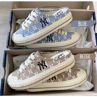Giày sục playball mule mlb monogram viền