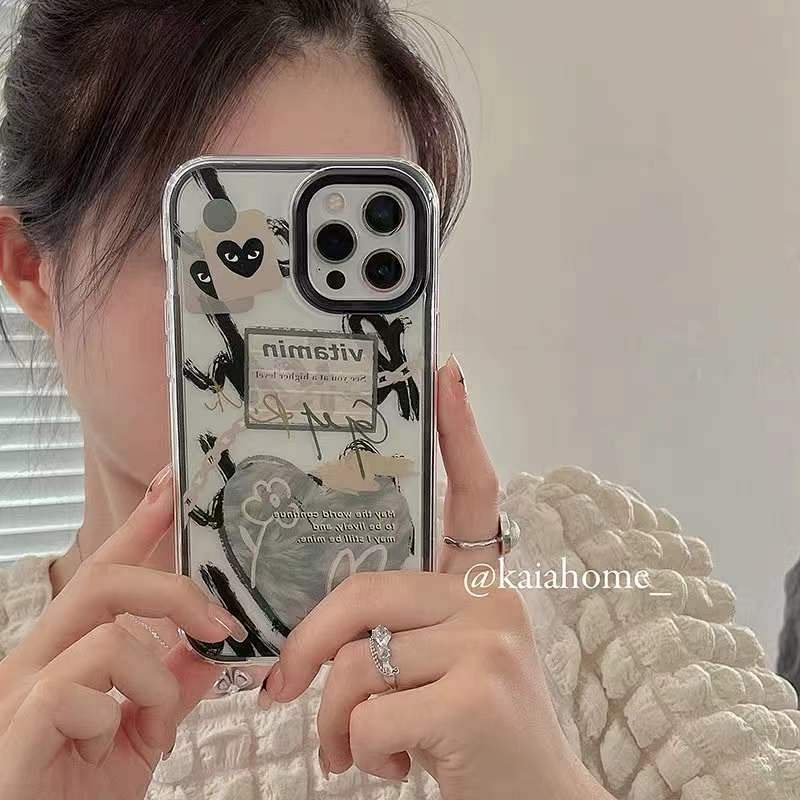 Ốp điện thoại mềm viền trắng/đen chống rơi bảo vệ toàn diện thích hợp cho iphone 12 11 13pro Xr X Xsmax 14