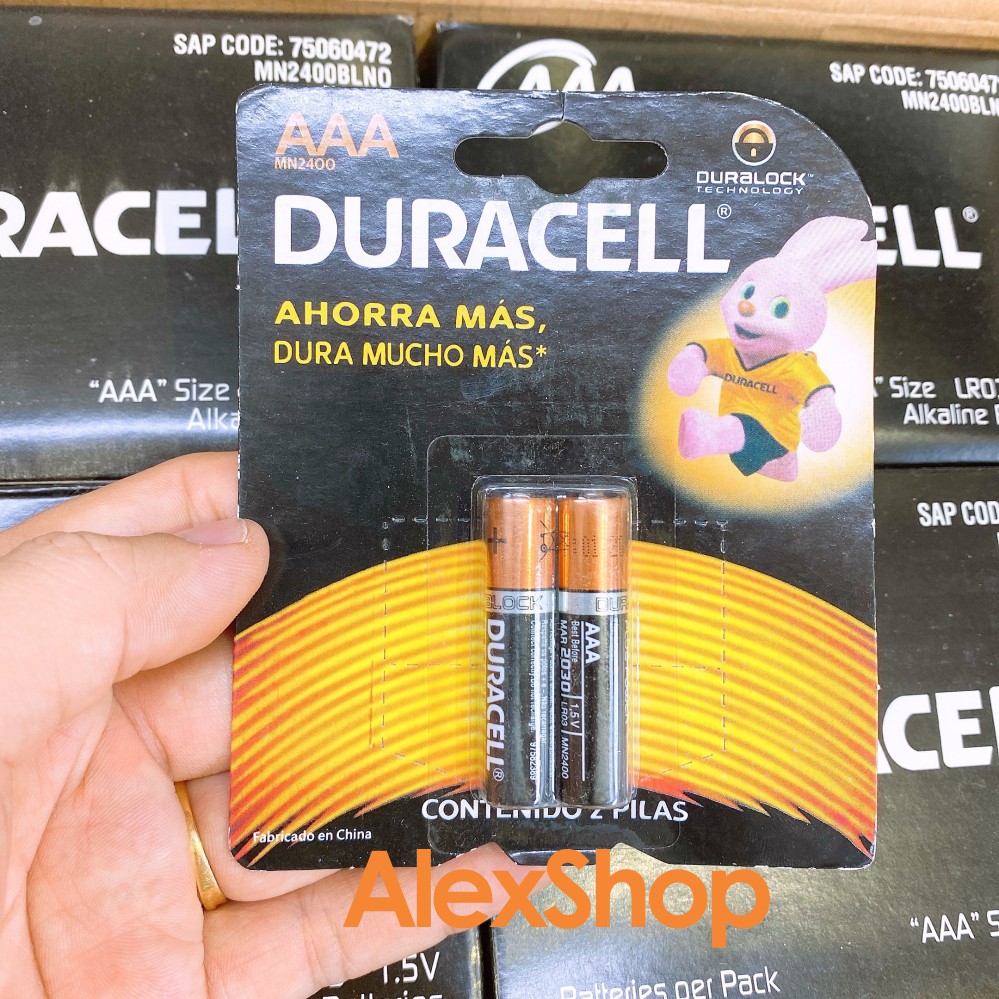 Vỉ Giấy 4 Viên Pin tiểu Duracell AA/AAA LR6/LR3 Siêu Pin Alkaline 1.5V x10 Sức