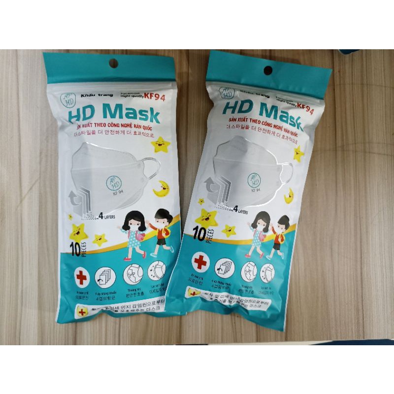 Set 100 Chiếc Khẩu trang 4 Lớp KF94 HD MASK Chống Bụi Mịn Và Kháng Khuẩn Hàng Cao Cấp
