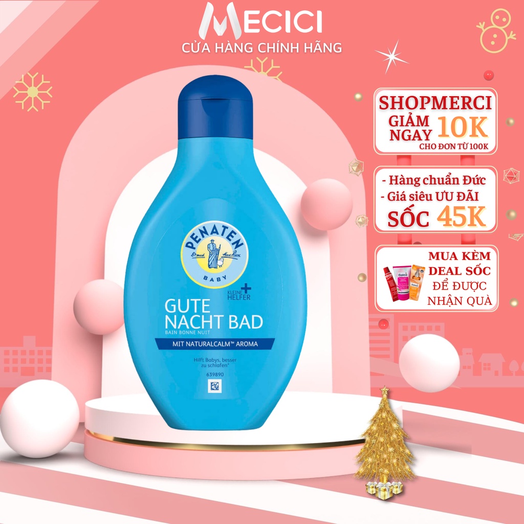 Sữa tắm Penaten cho bé Gute Nacht Bad giúp bé dễ ngủ 400ml, hàng Đức - Shop Mecici