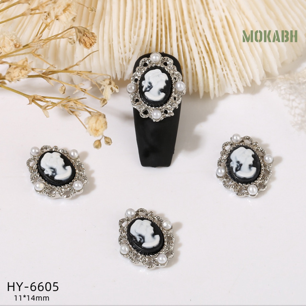 Set 20 Hạt Ngọc Trai 3D Bằng Hợp Kim Dùng Trang Trí Móng Tay Nghệ Thuật DIY