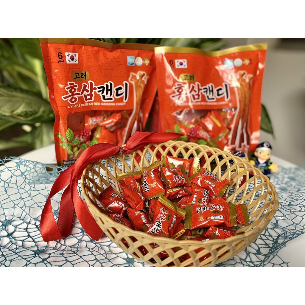 Kẹo Sâm Hàn Quốc 200g, Giúp thư giãn, sảng khoái tinh thần, thơm miệng, thích hợp làm quà tặng cho người thân, bạn bè