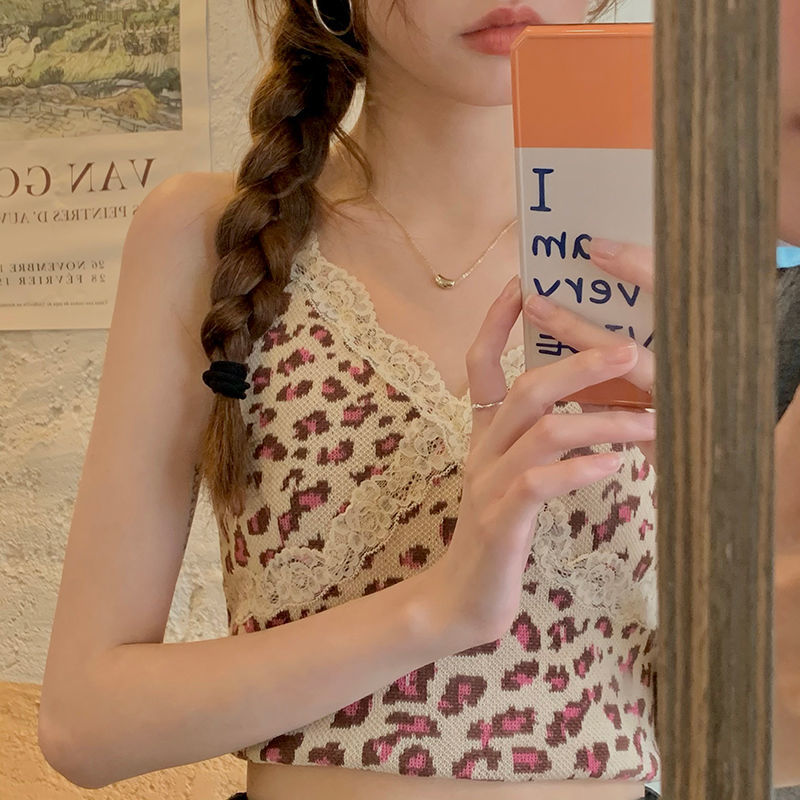 Áo Thun 2 Dây In Họa Tiết Da Báo Cho Nữcb264 10k