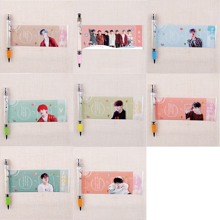 Bút Kéo BTS Phiên Bản PERSONAL - Bút Mực Đen, Có thể thay ngòi
