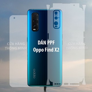 Tấm dán Oppo Find X2 dán PPF mặt trước, dán mặt sau, dán màn hình, dán mặt lưng Full viền chuẩn