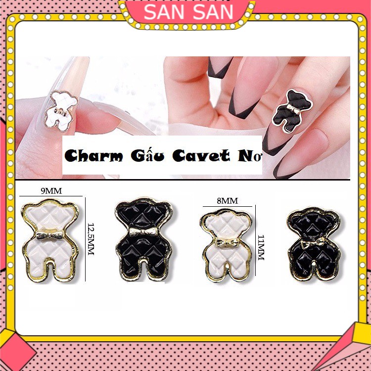 Charm gấu cao cấp trang trí móng phong cách nhật bản