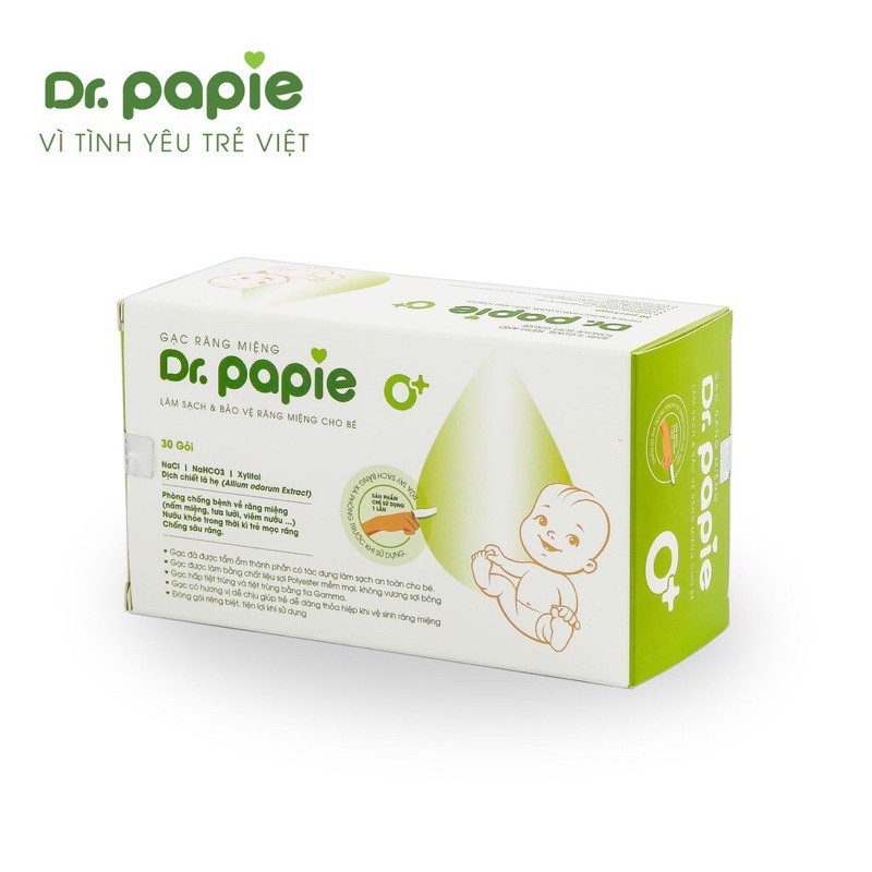 GẠC RƠ LƯỠI, VỆ SINH RĂNG MIỆNG DR.PAPIE (CHÍNH HÃNG) CHO BÉ