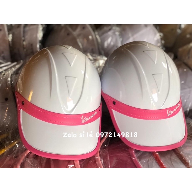 [ Xả Kho ] Nón bảo hiểm kết đai da Vespa Nam /Nữ  cty Chính Hãng chuẩn đẹp - Nón kết bảo hiểm vespa thể thao
