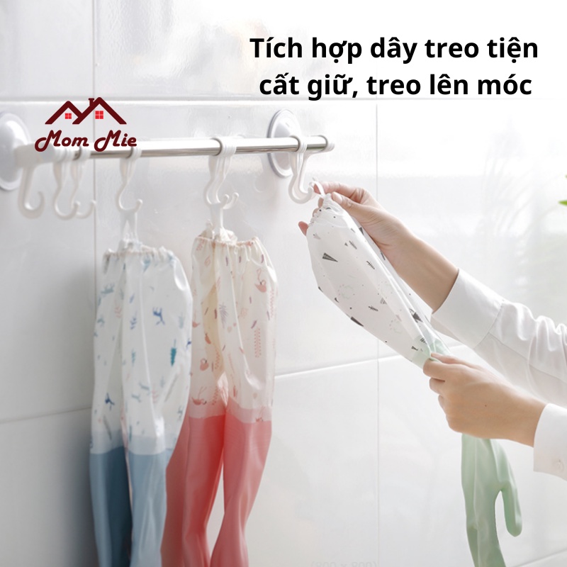 Găng tay rửa chén, làm bếp nhựa PVC ống tay dài - J120