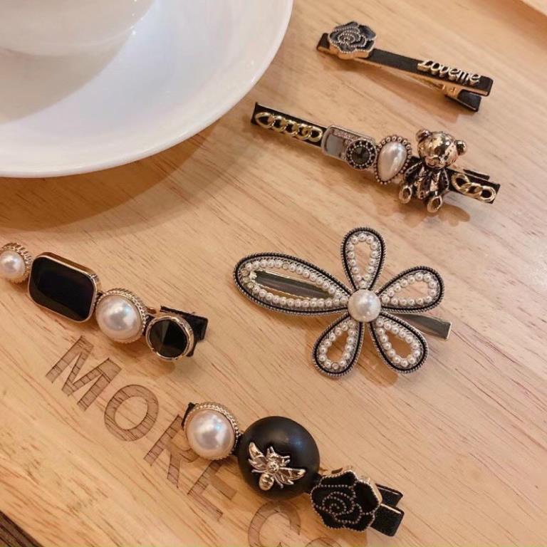 [Giá sỉ] Set 5 Kẹp Tóc Tiểu Thư Sang Chảnh Phong Cách Retro Hàn Quốc