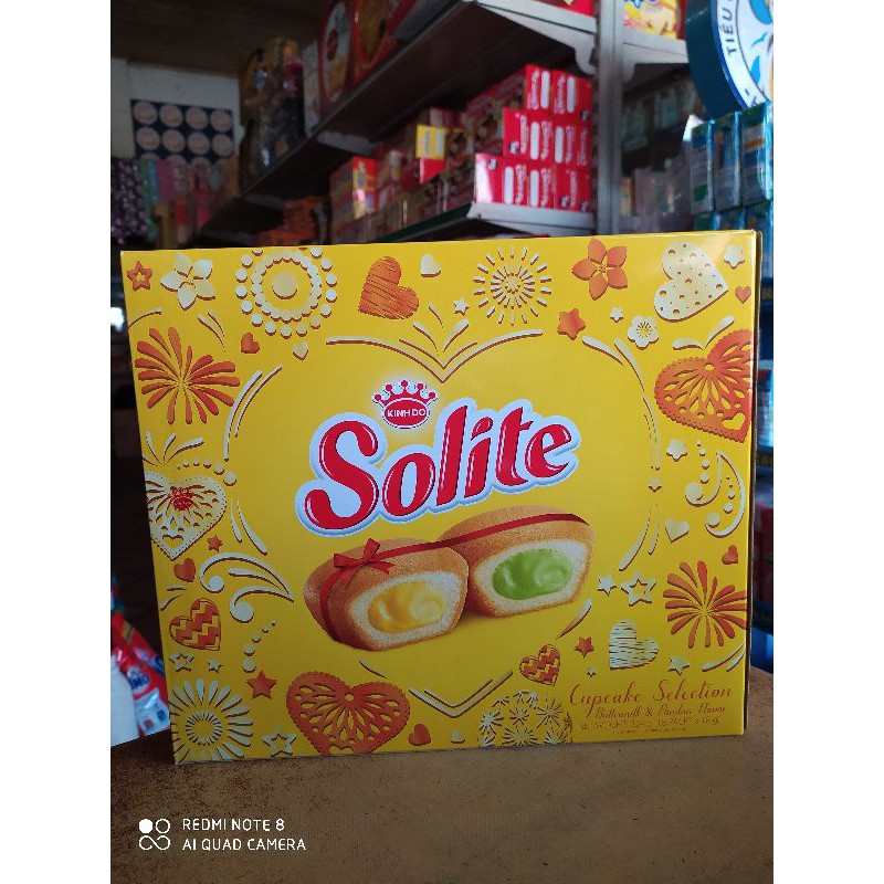 Bánh solite 2 vị Kinh Đô 324g kèm túi xách