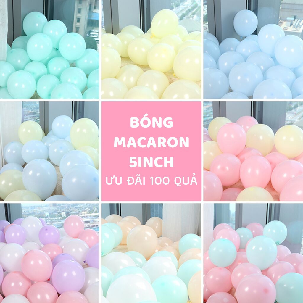 Bóng macaron 5'' 100 quả trang trí sự kiện đám cưới