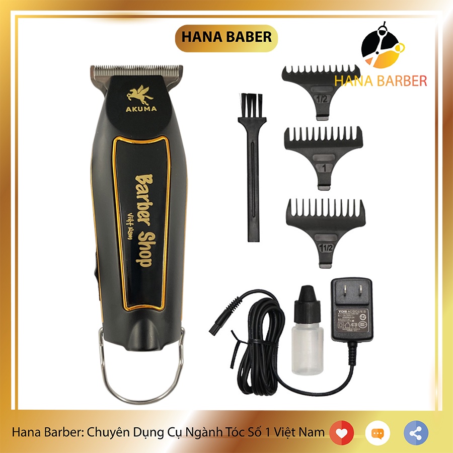 Tông đơ cắt tóc chấn viền Akuma M26 kẻ vạch sắc nét - Dùng liên tục 2h30p - Bảo hành 3 tháng