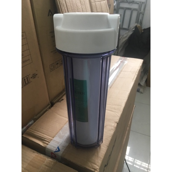 Cốc lọc trong 10inc ren trong 13 , Kèm lõi lọc pp5 Micron -  Dùng cho máy lọc nước RO , NANO - Lọc thô cho phun sương