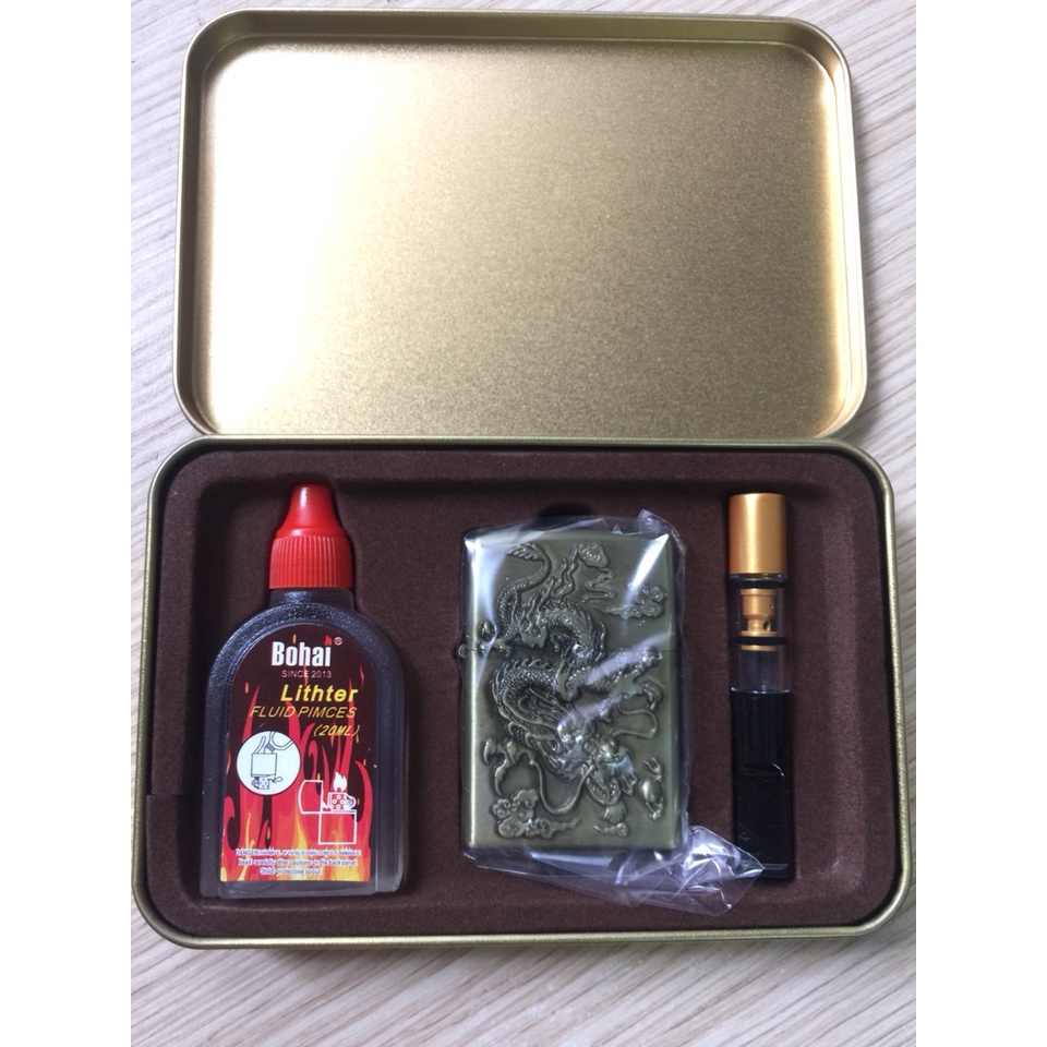 HỘP_QUẸT ,BẬT_LỬA COMBO 3 MÓN NHƯ HÌNH