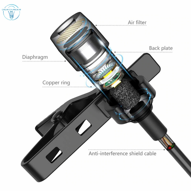 Micro mini có dây Type-C dạng kẹp tiện dụng cho điện thoại/laptop
