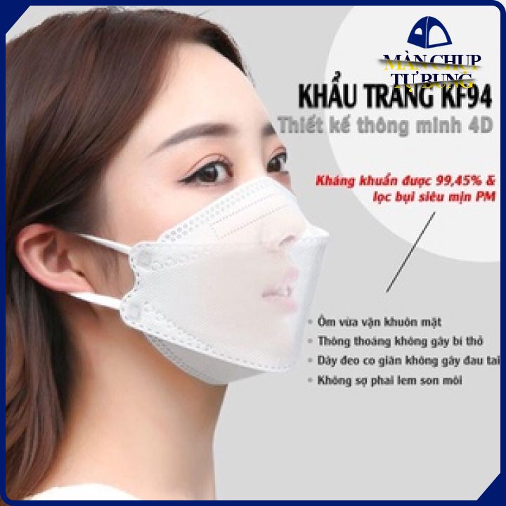 Khẩu Trang Y Tế 4 Lớp KF94 UNI MASK Hàng Cao Cấp Ngăn Bụi Bên Ngoài Và Ngừa Giọt Bắn