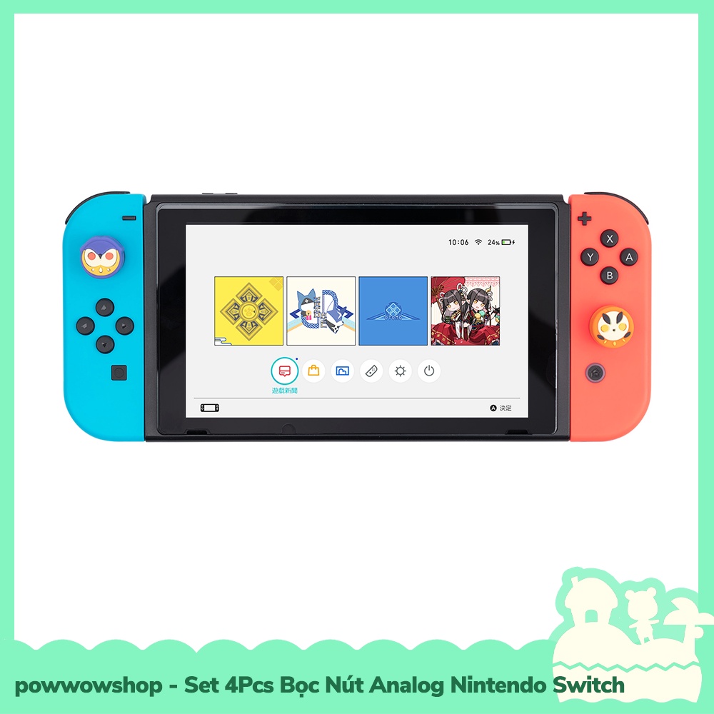 [Sẵn VN - Hỏa Tốc] Set 4Pcs Bọc Nút Cần Xoay Analog Joycon Cho Máy Game Nintendo Switch / Switch Lite Monster Hunter