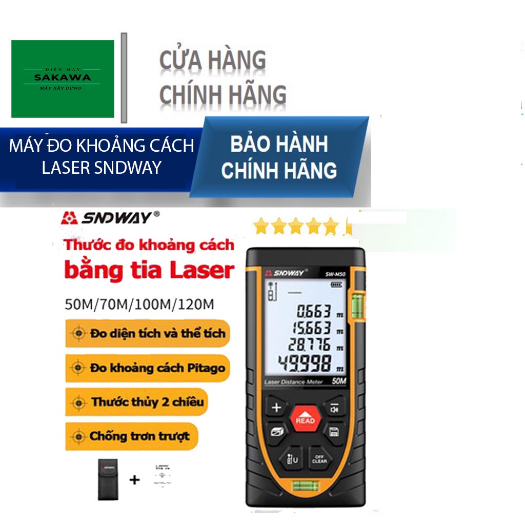 Máy đo khoảng cách thước laser SNDWAY 50m,70m,100m