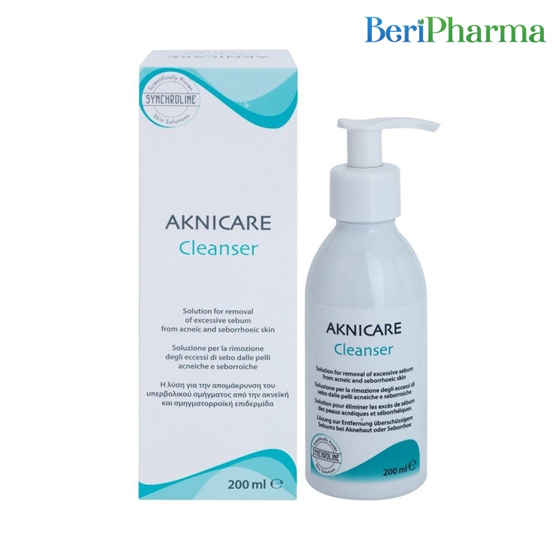 Aknicare Combo Gel Rửa Mặt Cho Da Dầu Mụn Cleanser + Aknicare Kiểm Soát Làm Giảm Mụn Lotion