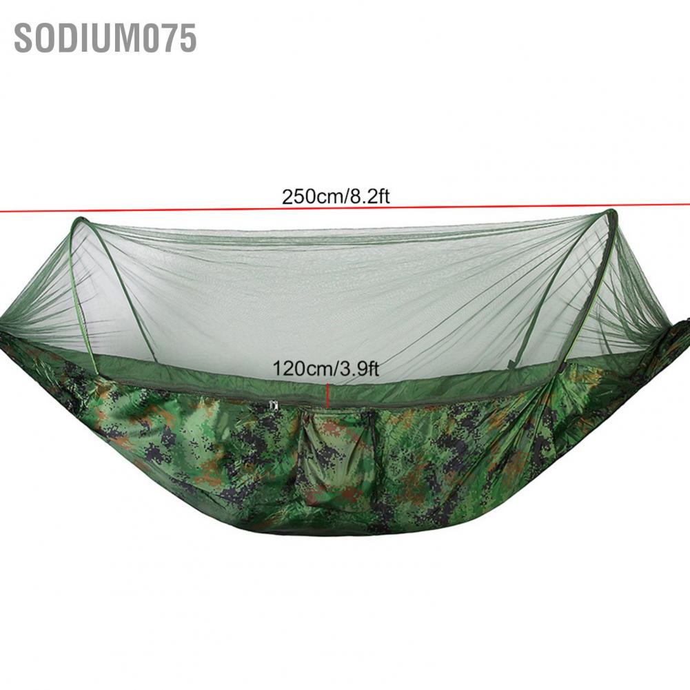 Sodium075 Double / Single Portable Camping Travel Hammock Hanging Bed with Mosquito Net