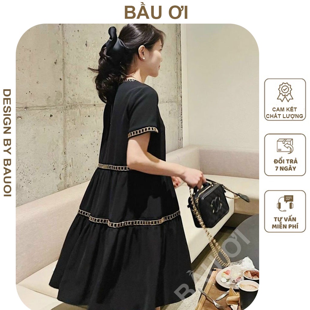 [BAUOI V58] VÁY BẦU MÙA HÈ CHẤT LỤA ĐŨI SIÊU XINH - ĐẦM BẦU CÔNG SỞ XINH THIẾT KẾ VIỀN NỔI THANH LỊCH