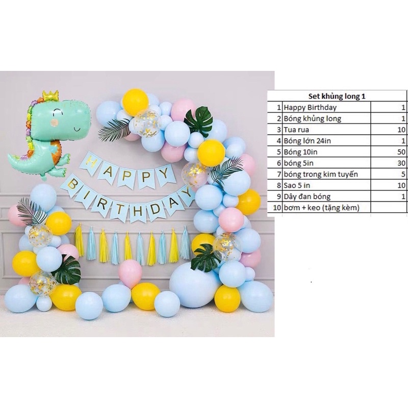 Set bóng trang trí sinh nhật