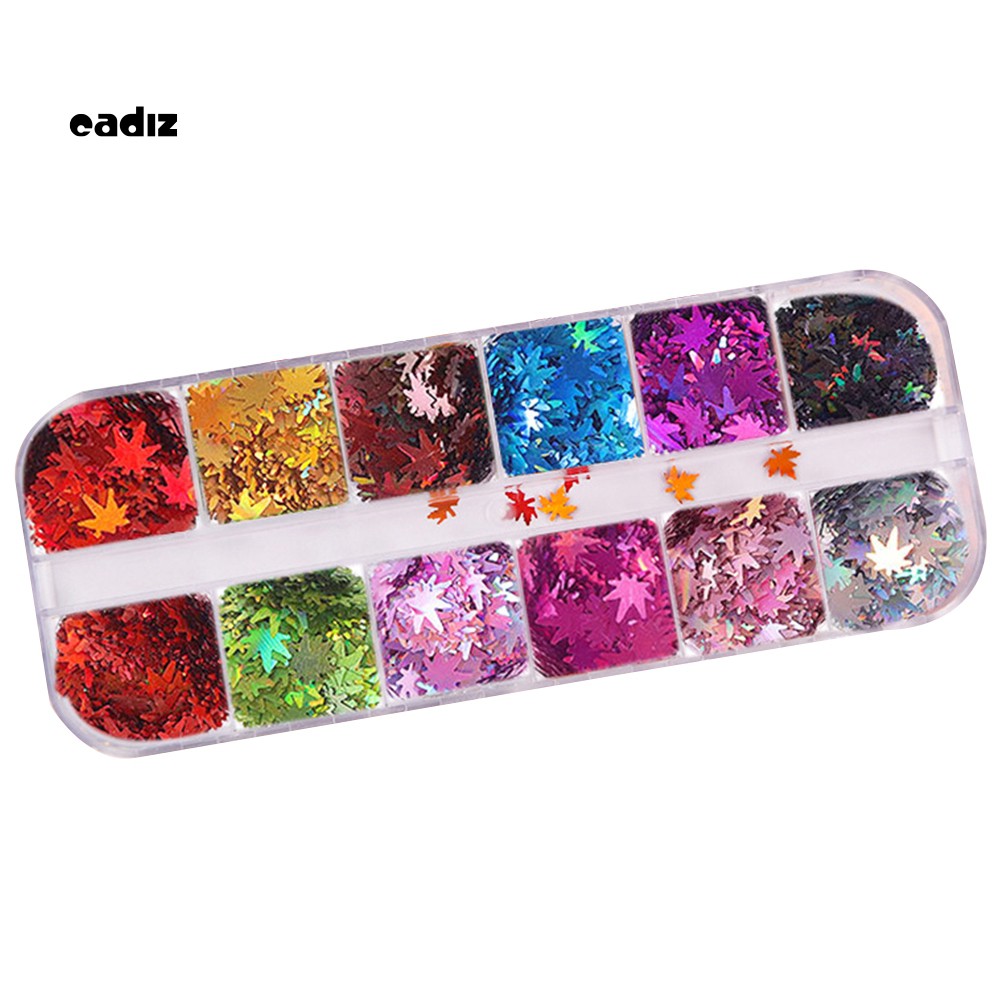 [Hàng mới về] Set 12 Hộp Kim Tuyến Đính Trang Trí Móng Nghệ Thuật