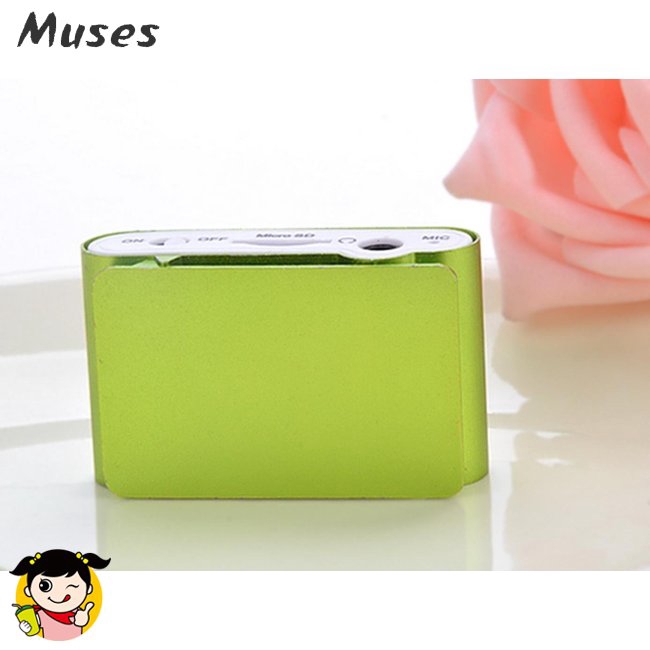 Muse07 Green Mini MP3 Player Clip USB FM Radio LCD Screen Support for 32GB Micro SD