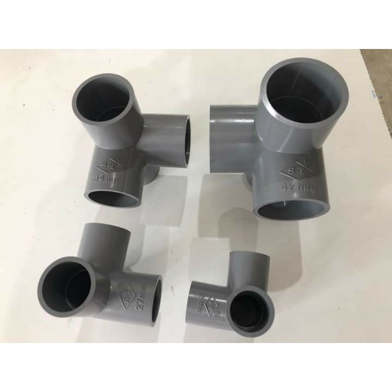 Co góc 4 hướng nhựa PVC phi 21,27, 34mm