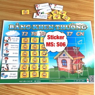 Bảng sticker khen thưởng