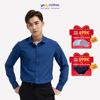 Áo sơ mi nam YODY chất lụa nến cao cấp chống nhăn nhàu thoáng mát SPM4001