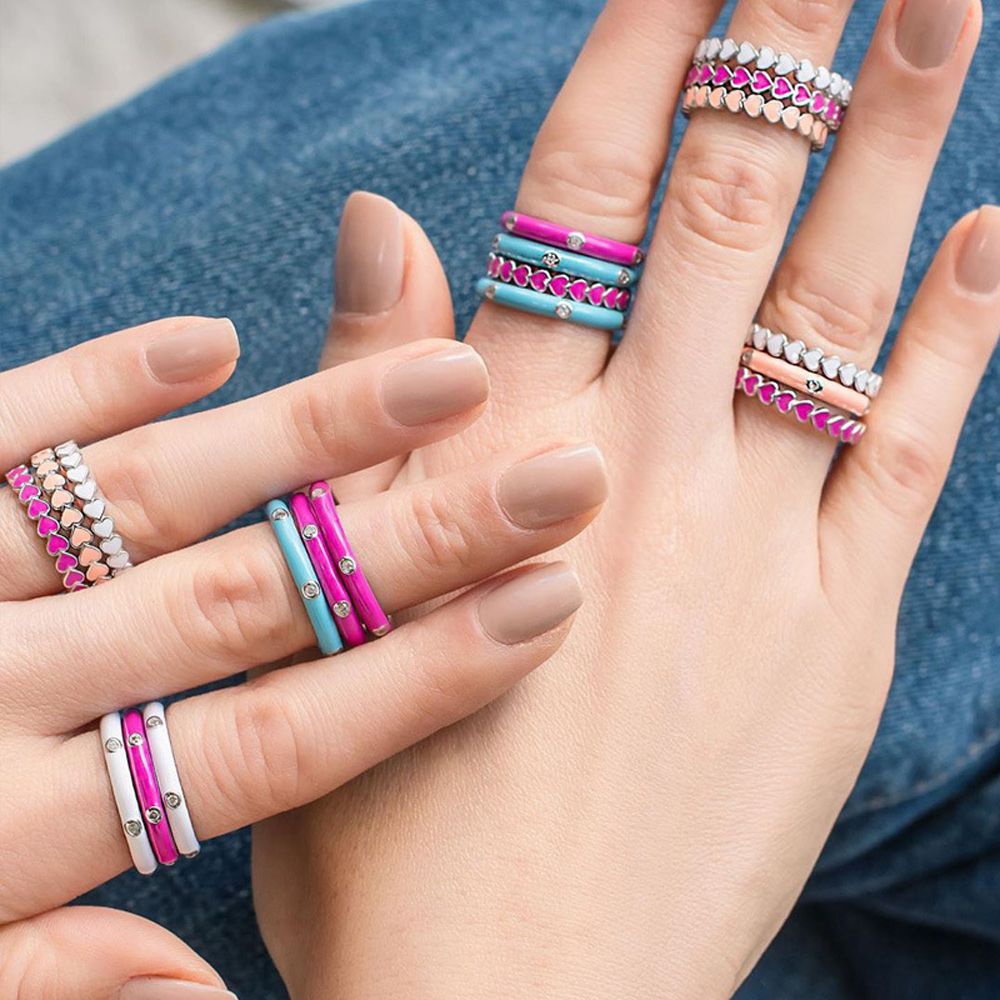 HARRIETT New Evil Eye Rings Vintage Dripping Oil Enamel Finger Rings Women Korean Sweet Temperament Zircon|Fashion Jewelry