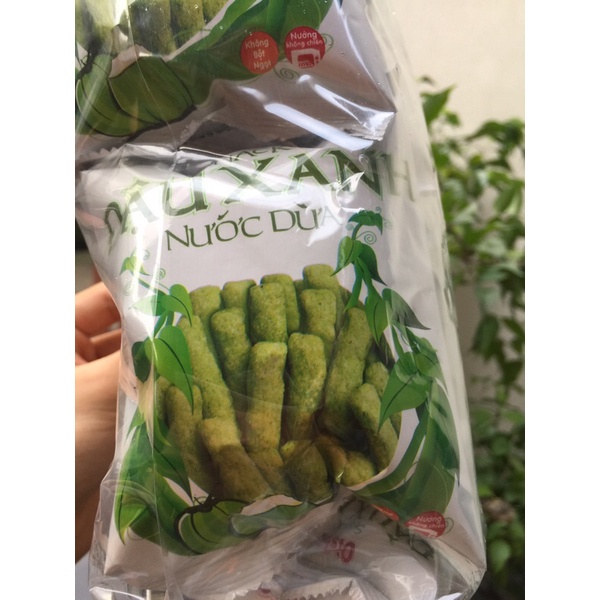 Bim bim oishi snack đậu xanh nước dừa  bim bim tuổi thơ, đồ ăn vặt tuổi thơ, đồ ăn vặt cổng trường