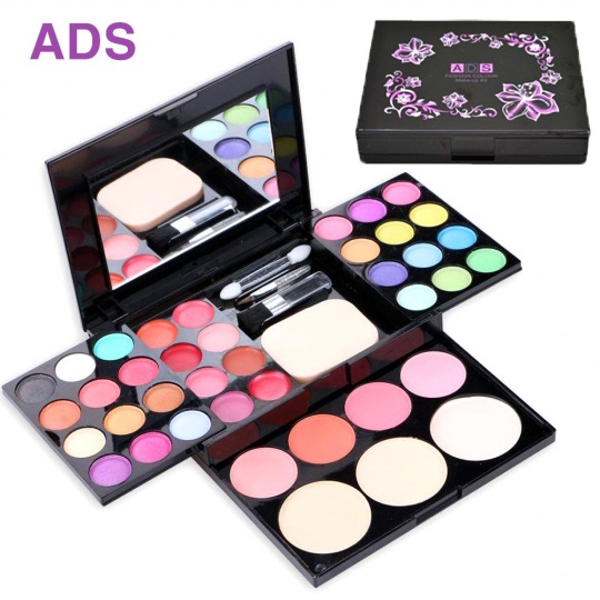 Bộ make-up ADS màu mắt, má, son môi, phấn