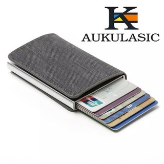[Mã BMLT30 giảm đến 30K đơn 299K] Bóp ví đựng thẻ tín dụng nam nữ Unisex cao cấp thương hiệu AUKULASIC AUKVD69