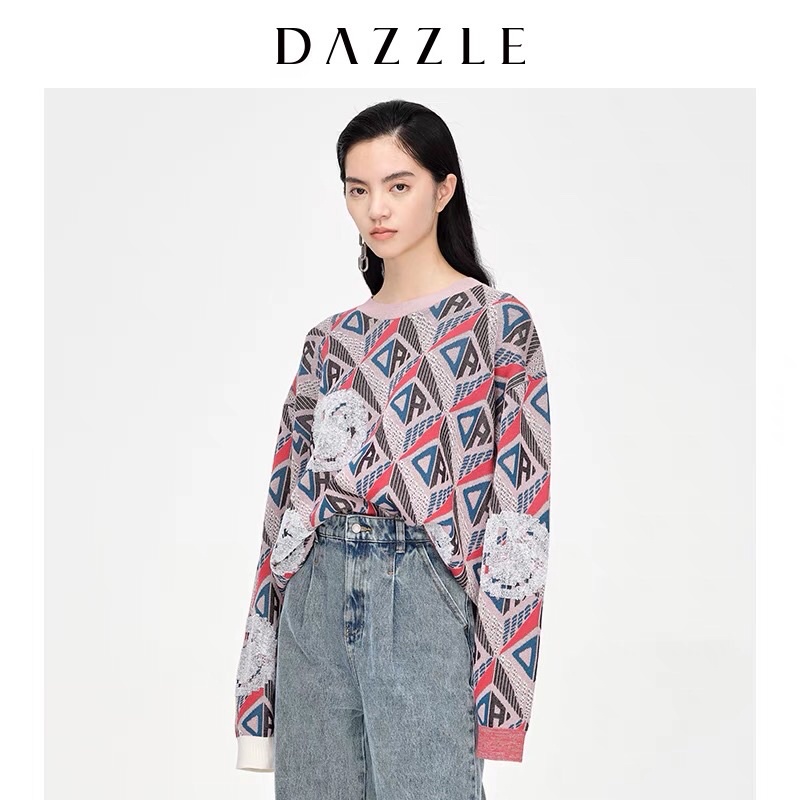 Áo len hoạ tiết Dazzle