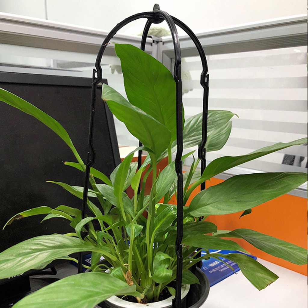 [Hàng Có Sẵn] Giá Đỡ Chậu Cây Dây Leo Bằng Nhựa Màu Đen Đơn Giản Trang Trí Sân Vườn