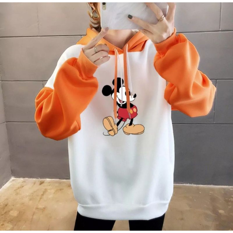 Áo hoodies nữ kiểu dáng in hình chuột trẻ trung cực xinh hàng đẹp giá rẽ