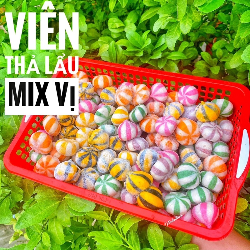 VIÊN THẢ LẨU MIX 5-6 VỊ - KHAY THẢ LẨU 10in1 GREENSKY 500gr