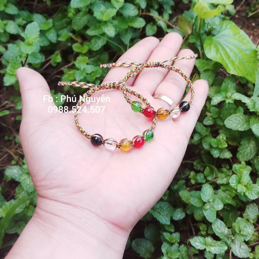 Vòng Tay Chỉ Ngũ Sắc Đan Đẹp ( Ghi chú size cổ tay )