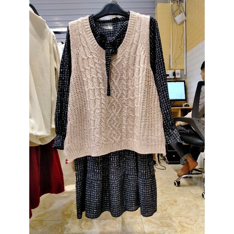 Sét váy kèm gile len siêu hot | BigBuy360 - bigbuy360.vn