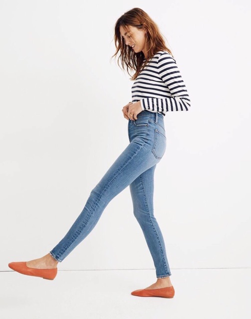 Quần bò nữ , quần Jean nữ Skinny Paige đáy cao ngang rún